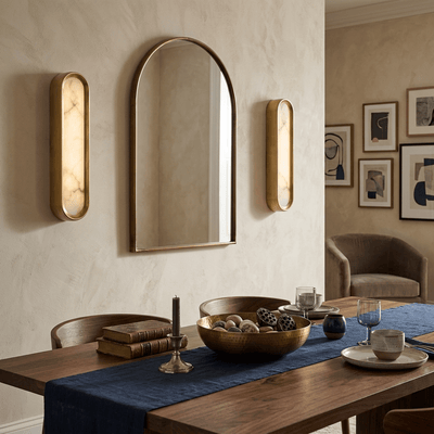 Evariste Aurelia Arch Alabaster Wall Light