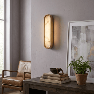 Evariste Aurelia Arch Alabaster Wall Light