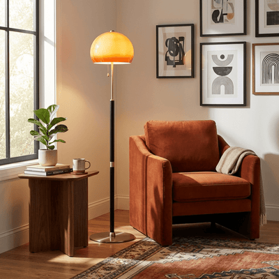 Terielella Amber Dome Floor Lamp