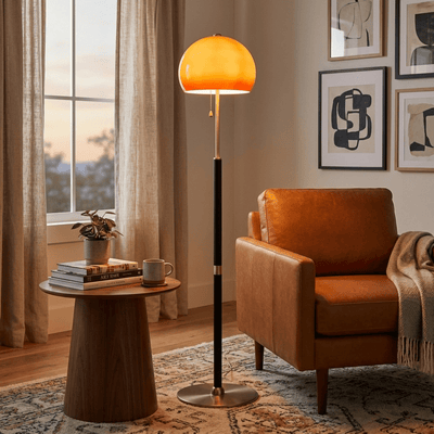 Terielella Amber Dome Floor Lamp