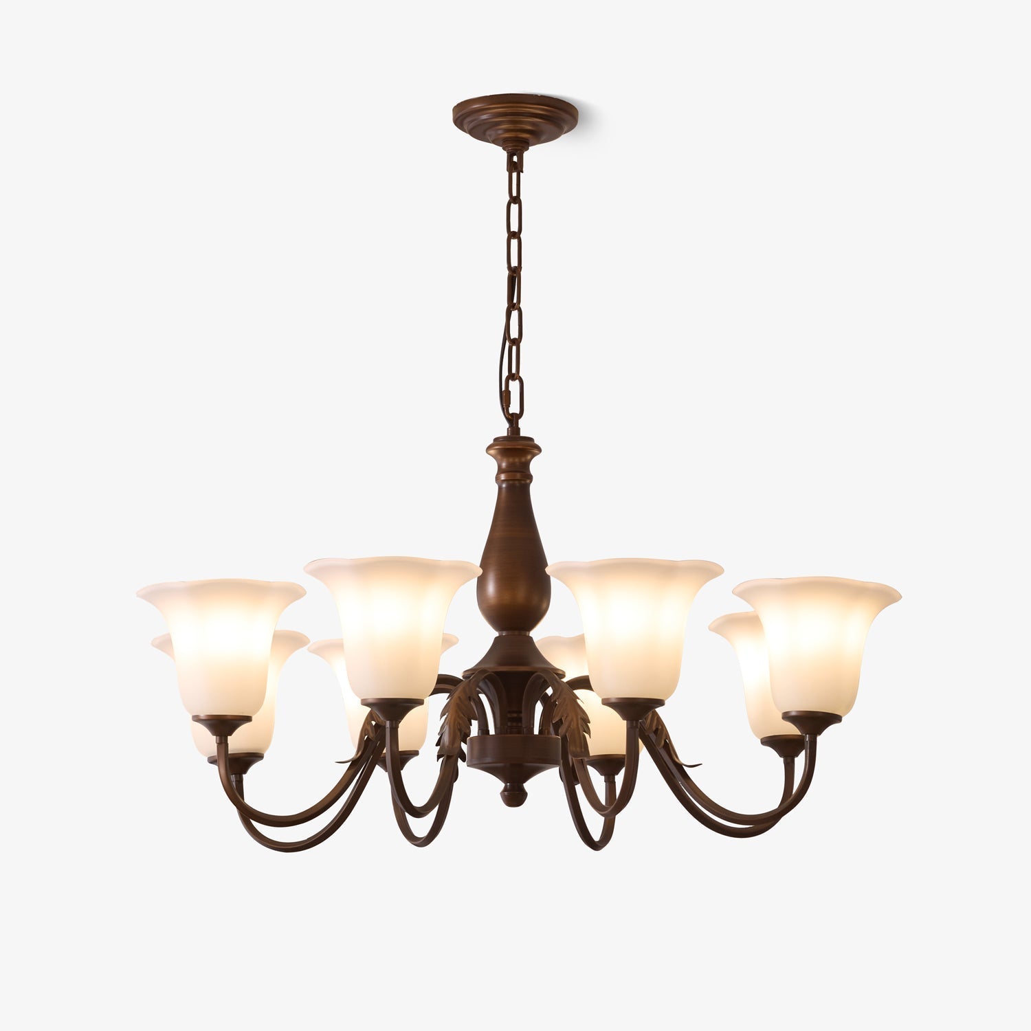 Uveleth Traditional Elegance Glass Chandelier