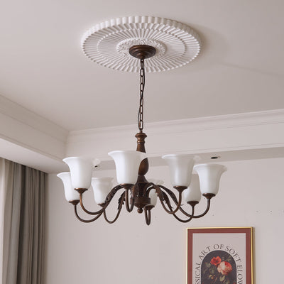 Uveleth Traditional Elegance Glass Chandelier