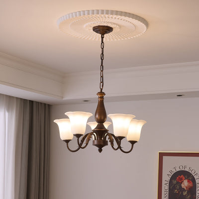 Uveleth Traditional Elegance Glass Chandelier