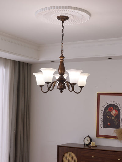 Uveleth Traditional Elegance Glass Chandelier