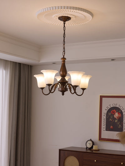 Uveleth Traditional Elegance Glass Chandelier
