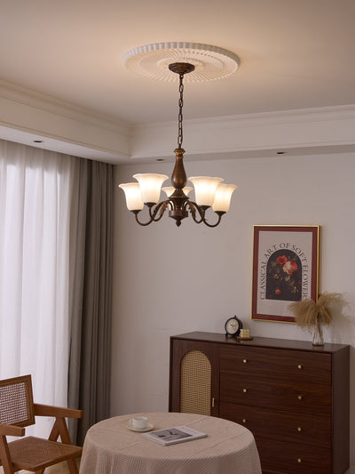 Uveleth Traditional Elegance Glass Chandelier
