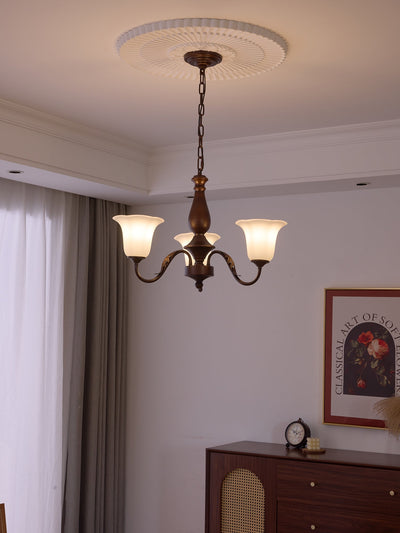 Uveleth Traditional Elegance Glass Chandelier
