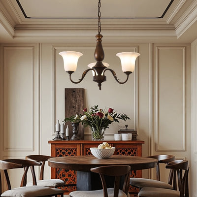 Uveleth Traditional Elegance Glass Chandelier
