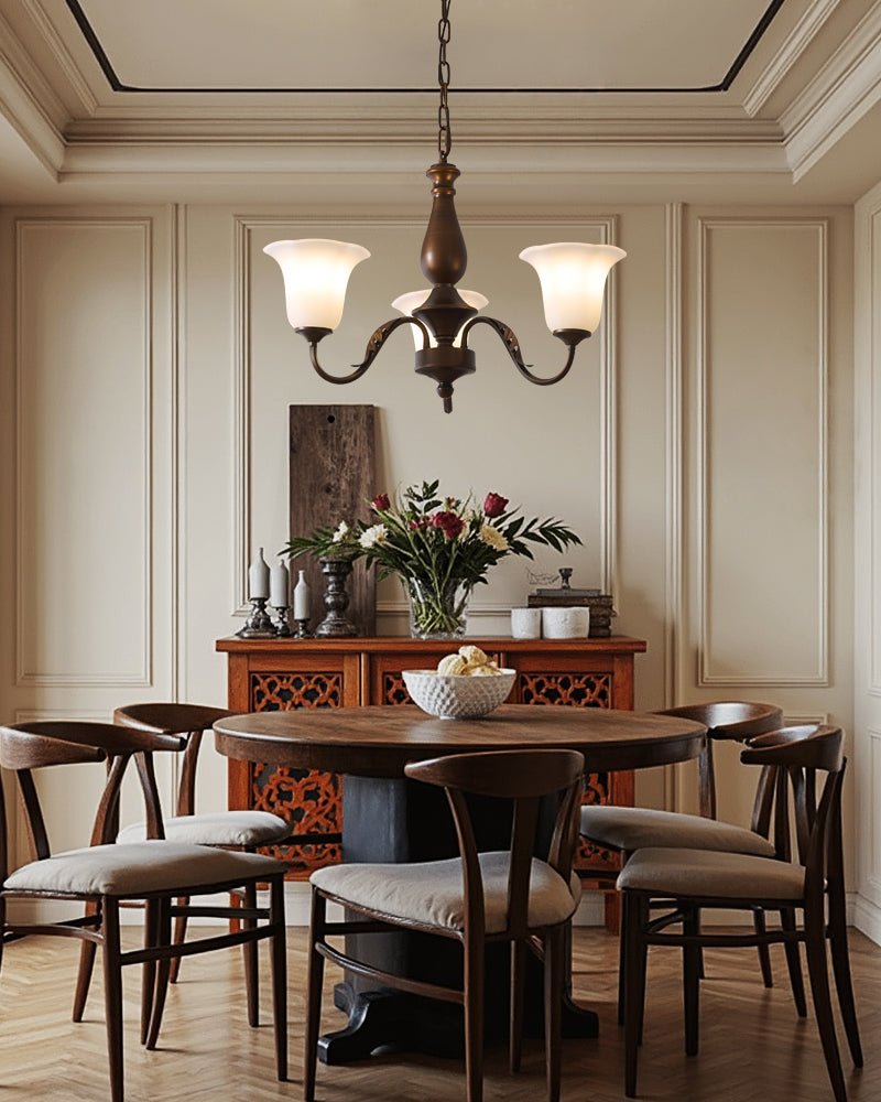 Uveleth Traditional Elegance Glass Chandelier