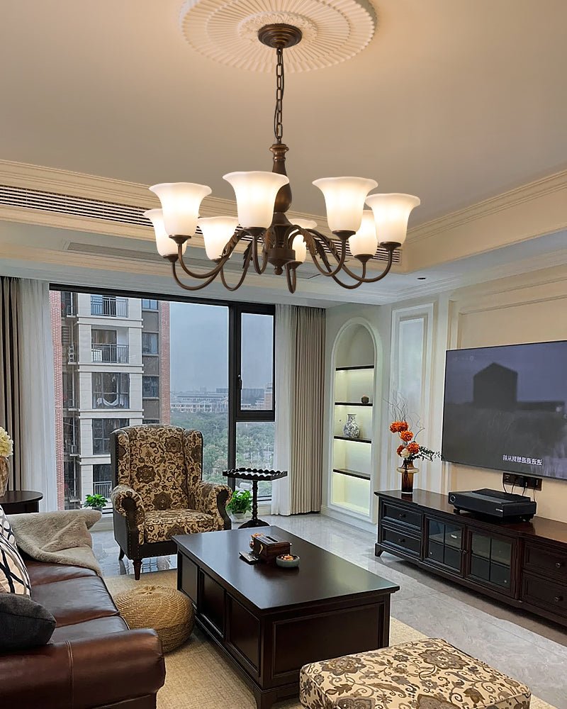 Uveleth Traditional Elegance Glass Chandelier