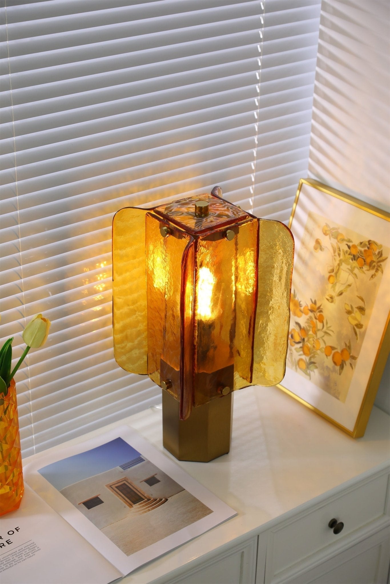 Aurelia Glass Table Lamp - Neutral Decor