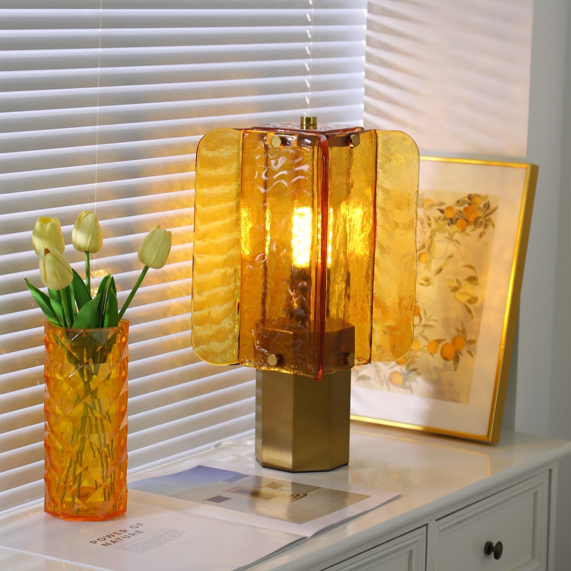 Aurelia Glass Table Lamp - Neutral Decor