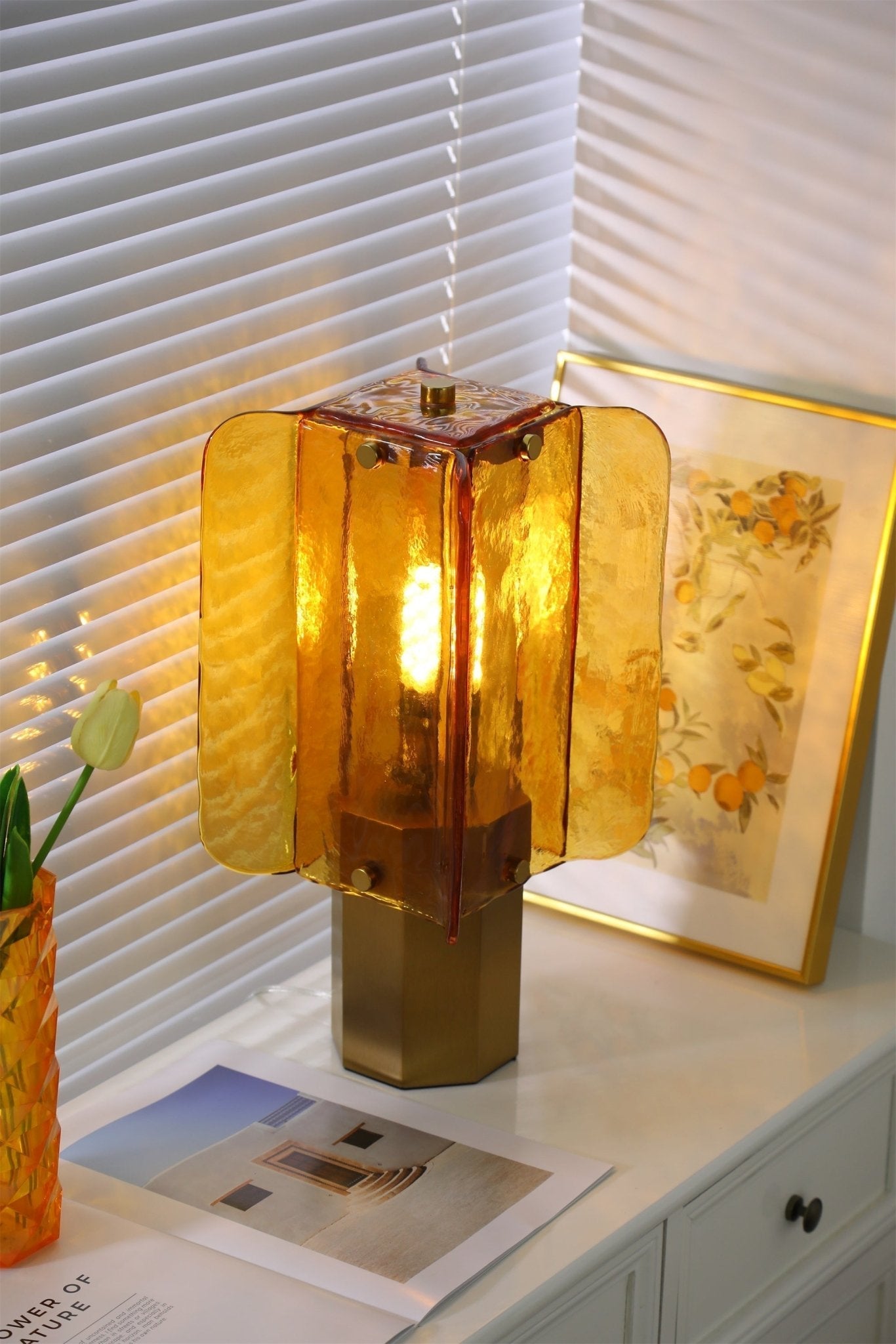 Aurelia Glass Table Lamp - Neutral Decor