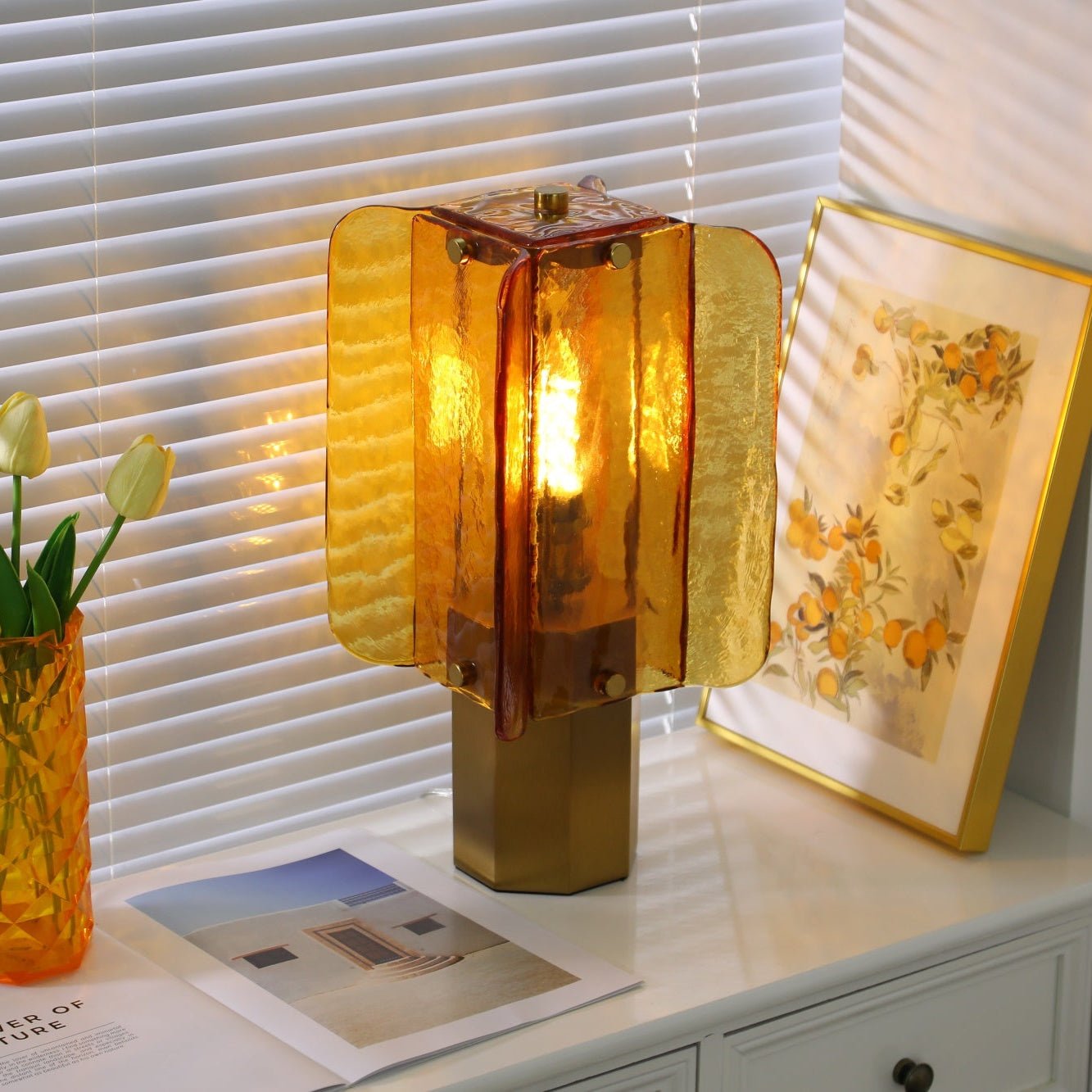 Aurelia Glass Table Lamp - Neutral Decor
