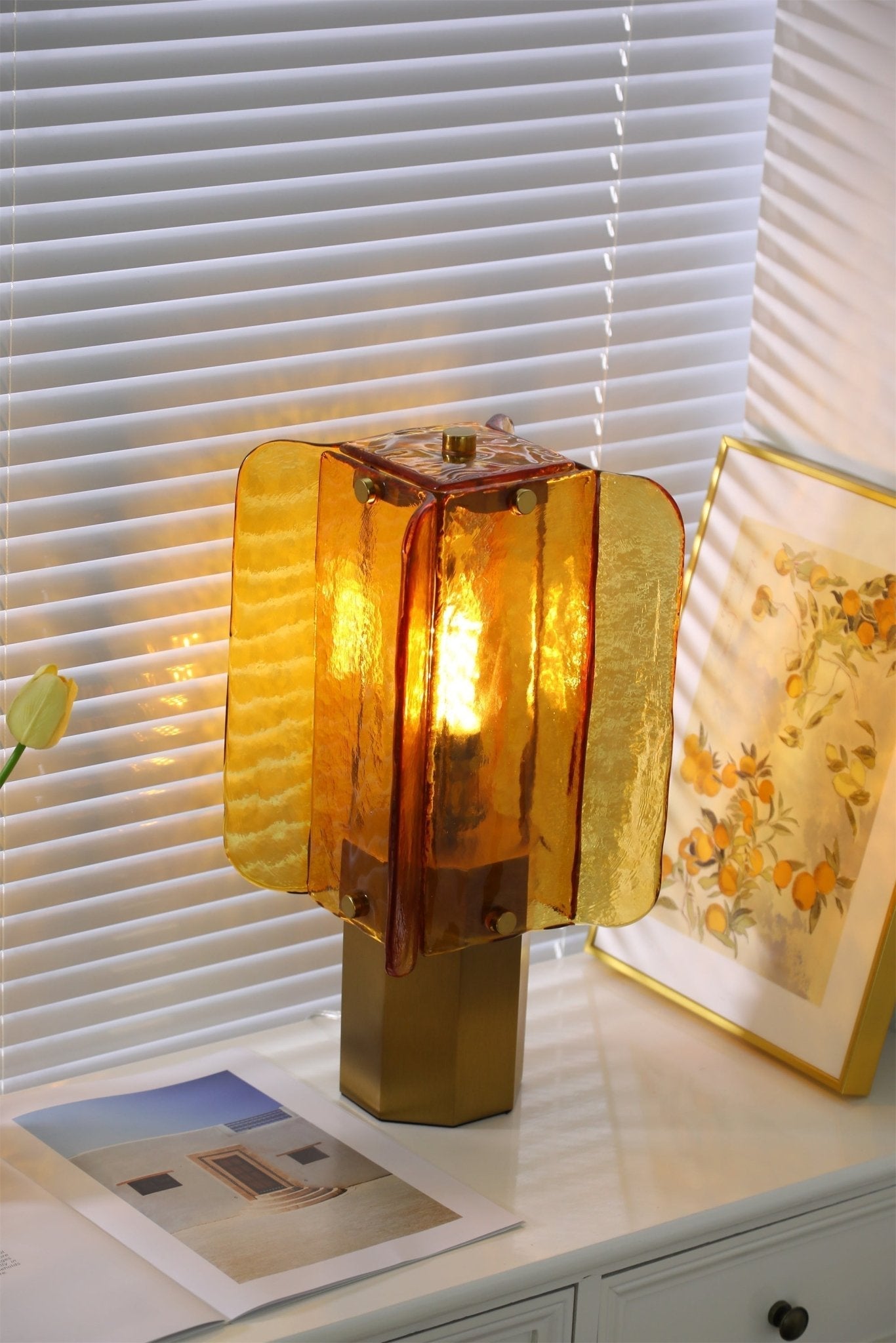 Aurelia Glass Table Lamp - Neutral Decor