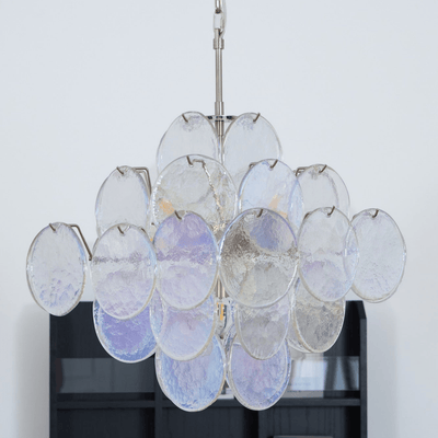Selerira Chandelier Iridescent Murano Disc Layered