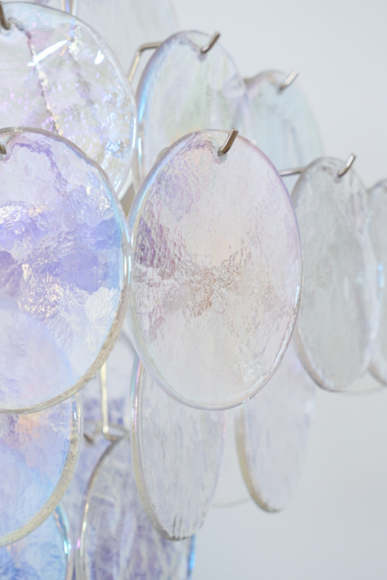 Selerira Chandelier Iridescent Murano Disc Layered