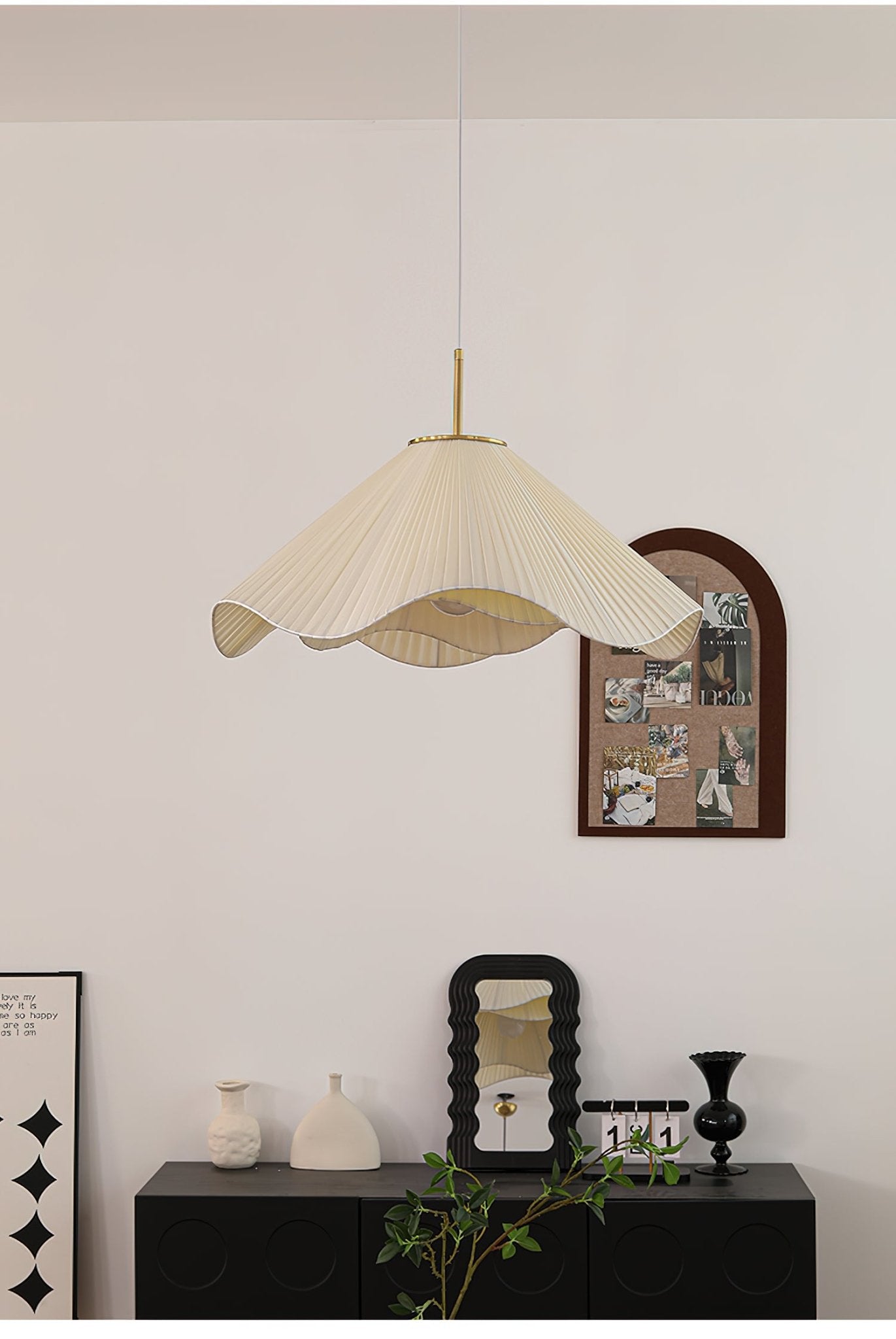 Drift Minimalist Fabric Pendant Light - Neutral Decor