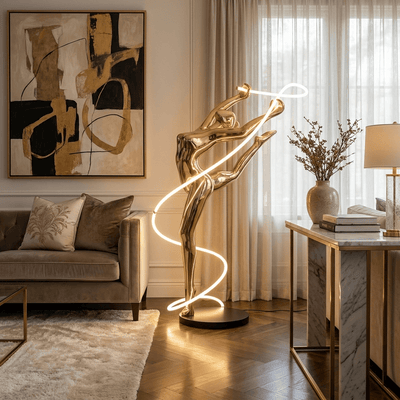 Elaeline Ribbon Dancer Floor Lamp
