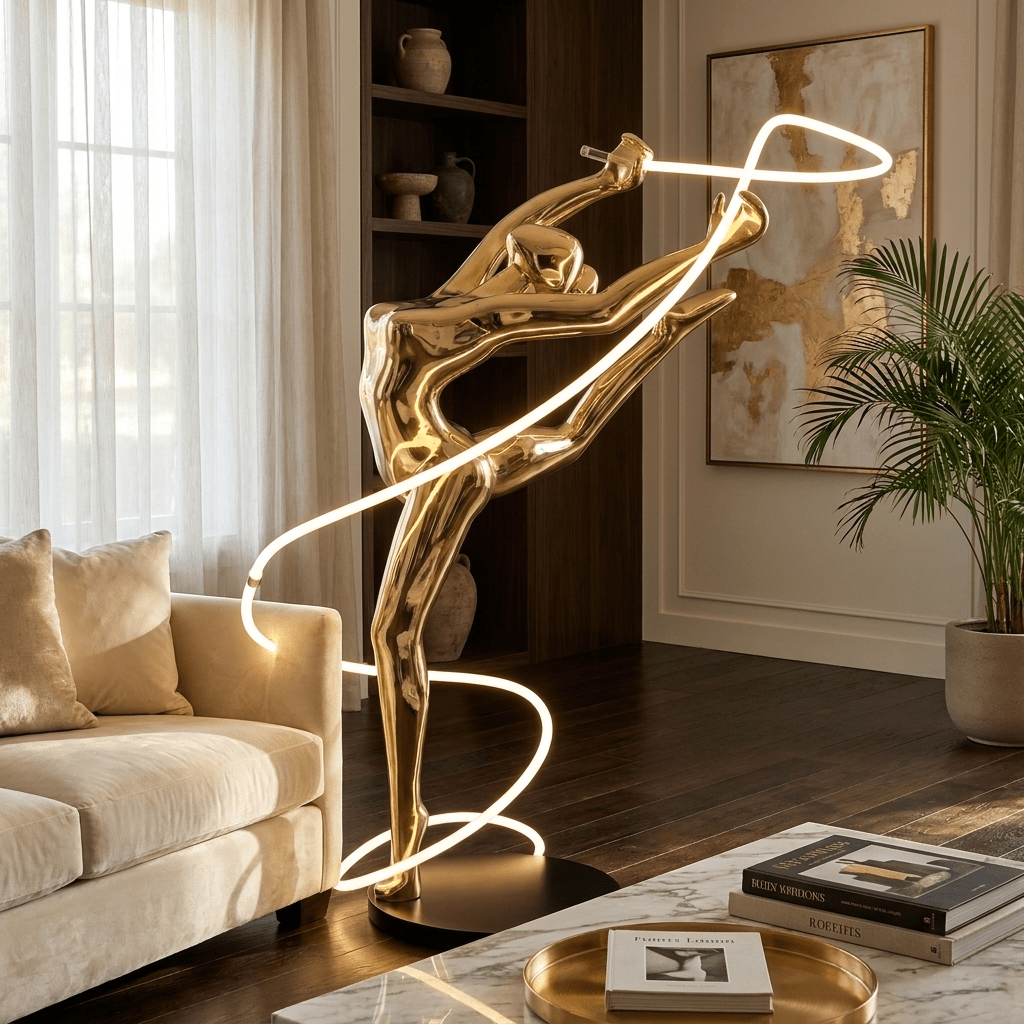 Elaeline Ribbon Dancer Floor Lamp