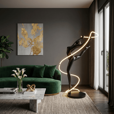 Elaeline Ribbon Dancer Floor Lamp