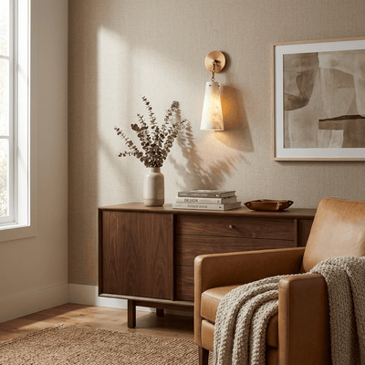 Alborelle Tapered Alabaster Wall Sconce