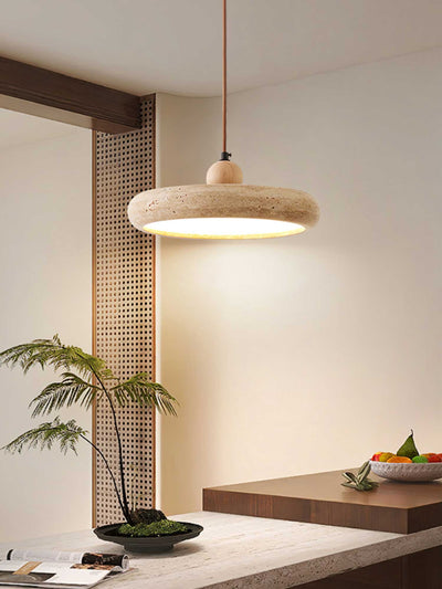Noraraine Minimalist Travertine Pendant Light
