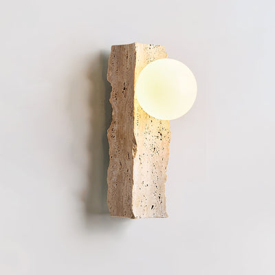 Elnoren Organic Travertine Wall Light - Neutral Decor