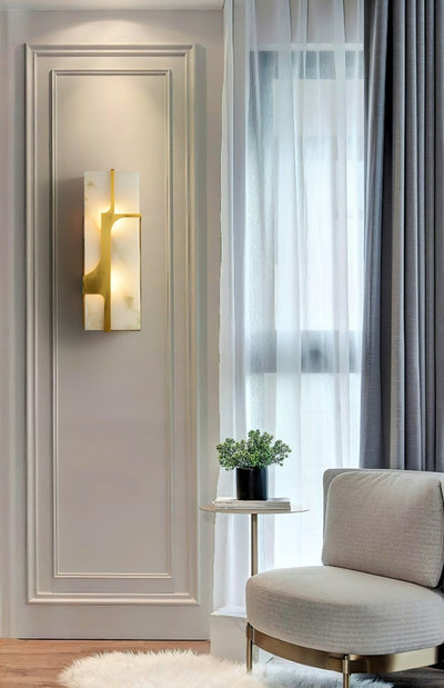 Ocarionis Geometric Alabaster Wall Light