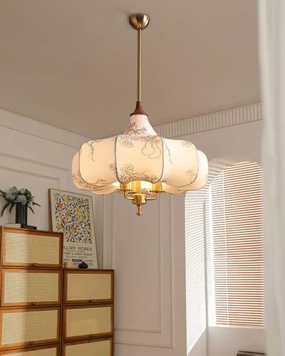 Jorath Fabric & Wood Pendant Light