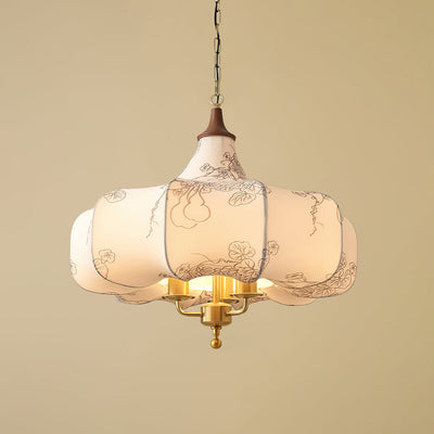 Jorath Fabric & Wood Pendant Light