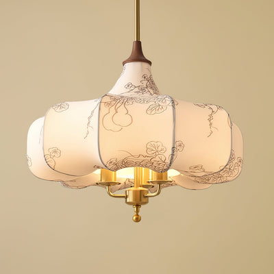 Jorath Fabric & Wood Pendant Light