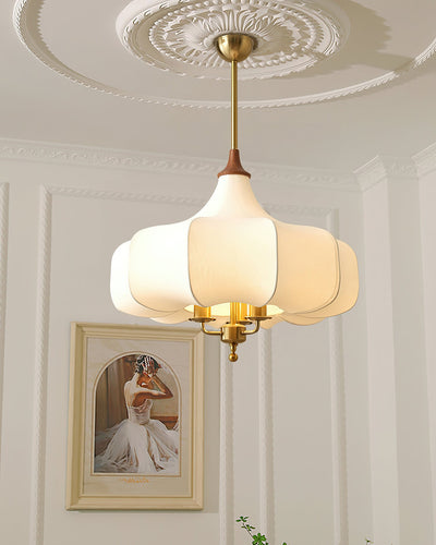 Jorath Fabric & Wood Pendant Light