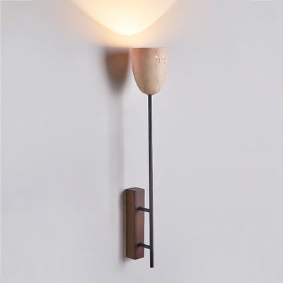 Kvennuvyo Modern Minimalist Walnut Metal Wood Wall Lamp