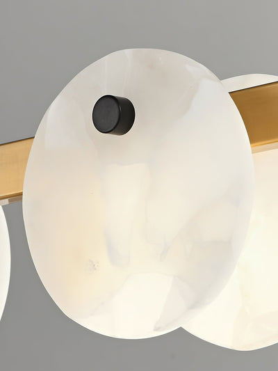 Ostruvys Postmodern Luxury Brass Alabaster Chandelier