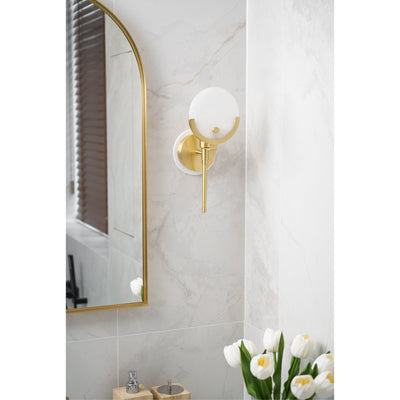 Lumibrook Cradle Alabaster Globe Indoor Wall Light