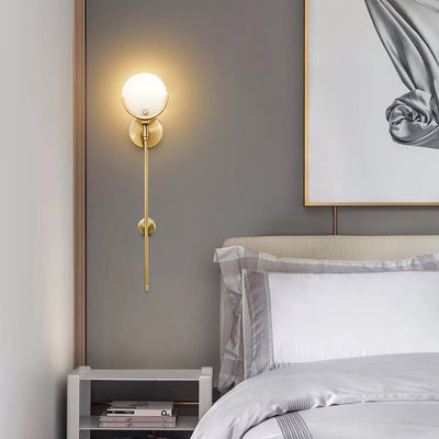 Kristy Brass Sconce  Alabaster