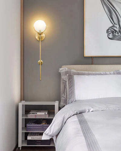 Lumibrook Cradle Alabaster Globe Indoor Wall Light