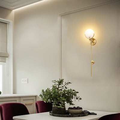 Kristy Brass Sconce  Alabaster