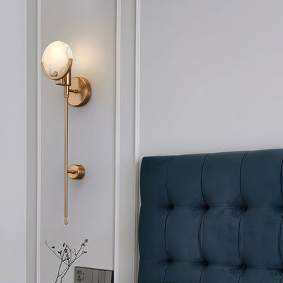 Kristy Brass Sconce  Alabaster