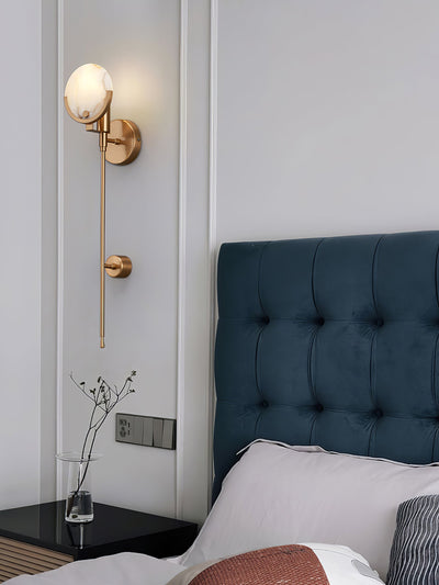 Lumibrook Cradle Alabaster Globe Indoor Wall Light