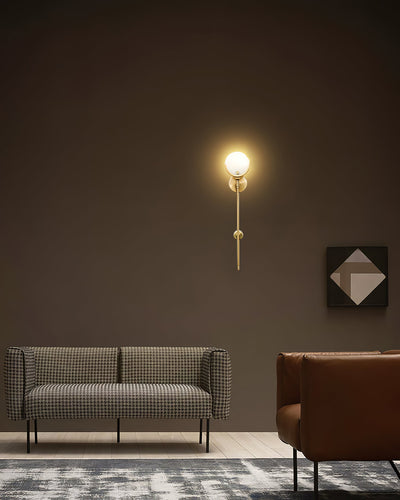 Lumibrook Cradle Alabaster Globe Indoor Wall Light