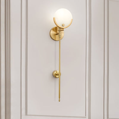 Kristy Brass Sconce  Alabaster