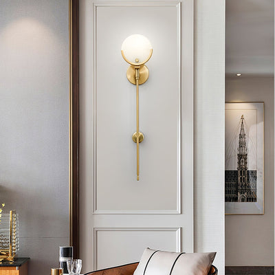 Kristy Brass Sconce  Alabaster