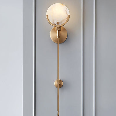 Kristy Brass Sconce  Alabaster