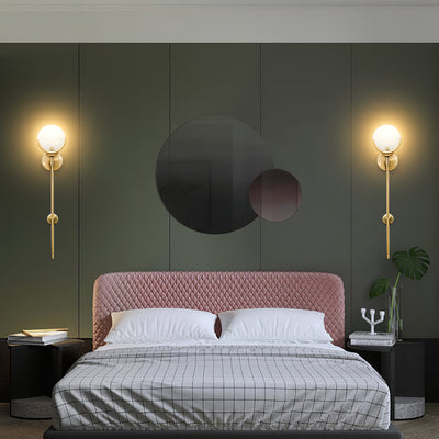 Lumibrook Cradle Alabaster Globe Indoor Wall Light