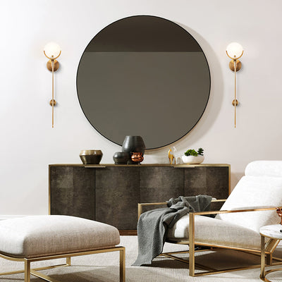 Lumibrook Cradle Alabaster Globe Indoor Wall Light