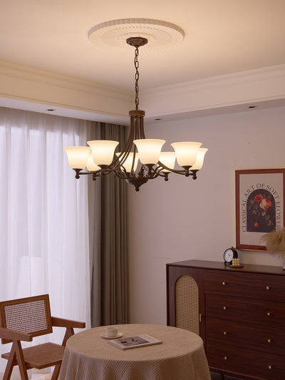 Elorira Traditional Elegance Bloom Glass Chandelier