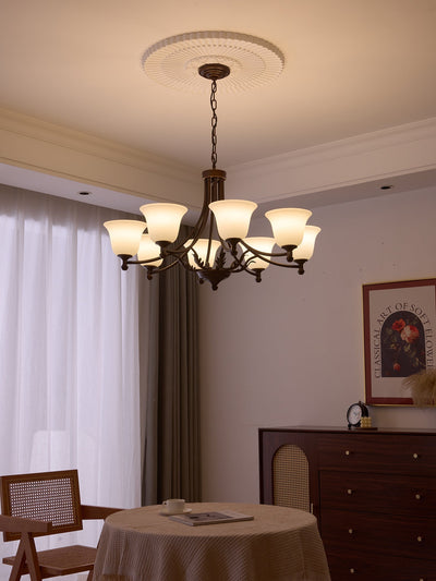 Elorira Traditional Elegance Bloom Glass Chandelier