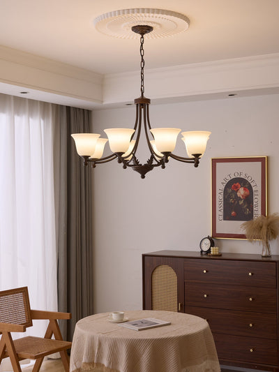 Elorira Traditional Elegance Bloom Glass Chandelier
